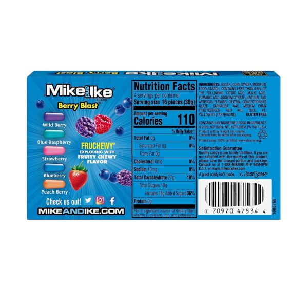 BERRY BLAST 4.25OZ MIKE AND IKE 120G - Image 2