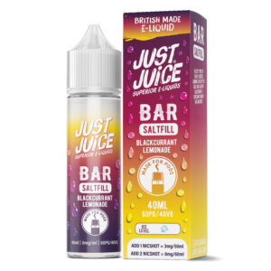 BLACKCURRANT LEMONADE BAR SALTFILL 40ML E LIQUID JUST JUICE