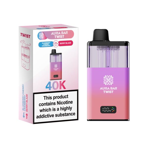 AURA BAR TWIST 40K PREFILLED POD VAPE KIT BY CRYSTAL PRIME 20MG - Image 4
