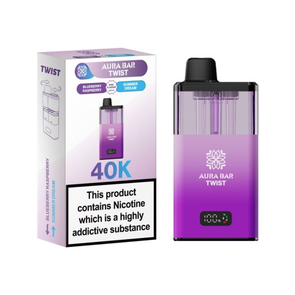 AURA BAR TWIST 40K PREFILLED POD VAPE KIT BY CRYSTAL PRIME 20MG - Image 6