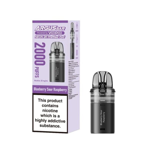 VOOPOO ARGUS BAR NEON 2K PREFILLED POD 20MG - Image 3