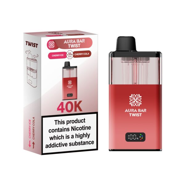 AURA BAR TWIST 40K PREFILLED POD VAPE KIT BY CRYSTAL PRIME 20MG - Image 8