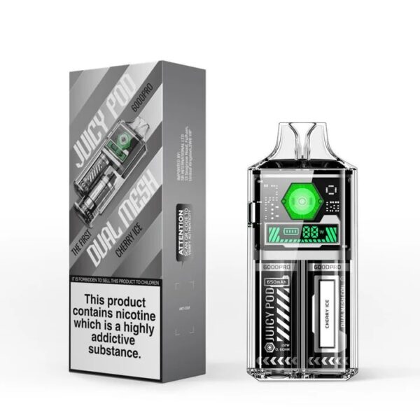 JUICY POD 6000 PRO DUAL MESH PREFILLED POD VAPE KIT 20MG - Image 5