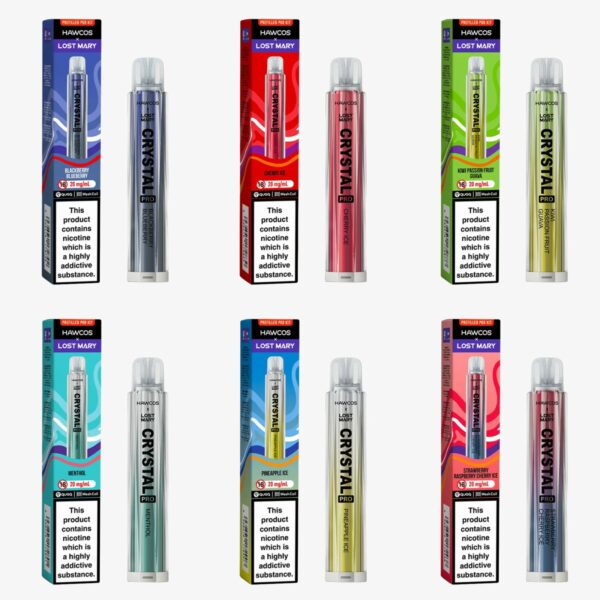 HAWCOS X LOST MARY CRYSTAL PRO 600 PREFILLED POD VAPE KIT 20MG
