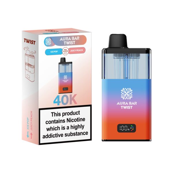 AURA BAR TWIST 40K PREFILLED POD VAPE KIT BY CRYSTAL PRIME 20MG - Image 16