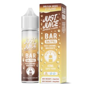 ICED CARAMEL MACCHIATO BAR SALTFILL 40ML E LIQUID JUST JUICE