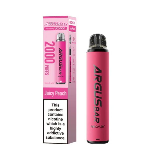 VOOPOO ARGUS BAR NEON 2K PREFILLED POD VAPE KIT 20MG - Image 8