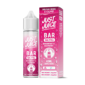 DRAGONFRUIT & RASPBERRY BAR SALTFILL 40ML E LIQUID JUST JUICE