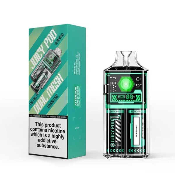 JUICY POD 6000 PRO DUAL MESH PREFILLED POD VAPE KIT 20MG - Image 8