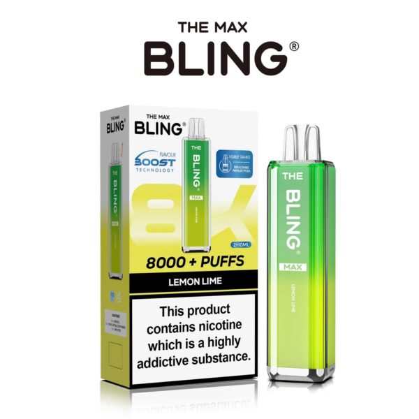 THE CRYSTAL BLING MAX 8000 PREFILLED POD VAPE KIT 20MG - Image 4