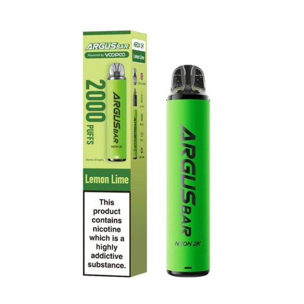 VOOPOO ARGUS BAR NEON 2K PREFILLED POD VAPE KIT 20MG - Image 10