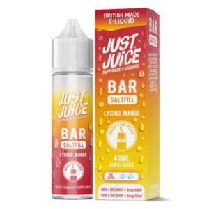 LYCHEE MANGO BAR SALTFILL 40ML E LIQUID JUST JUICE