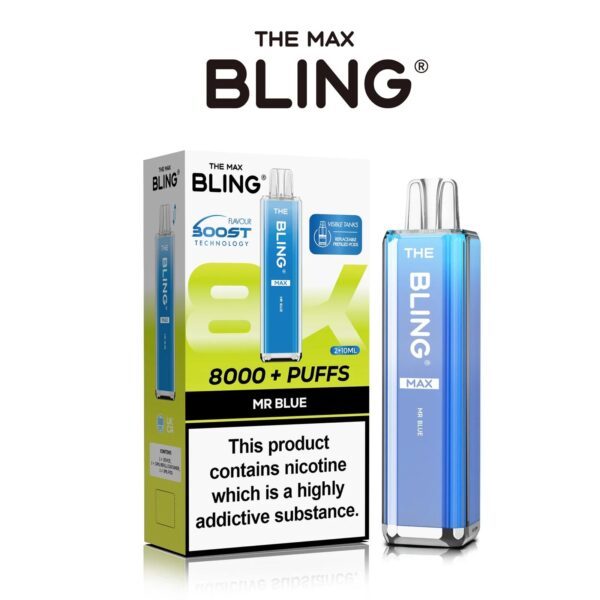 THE CRYSTAL BLING MAX 8000 PREFILLED POD VAPE KIT 20MG - Image 8