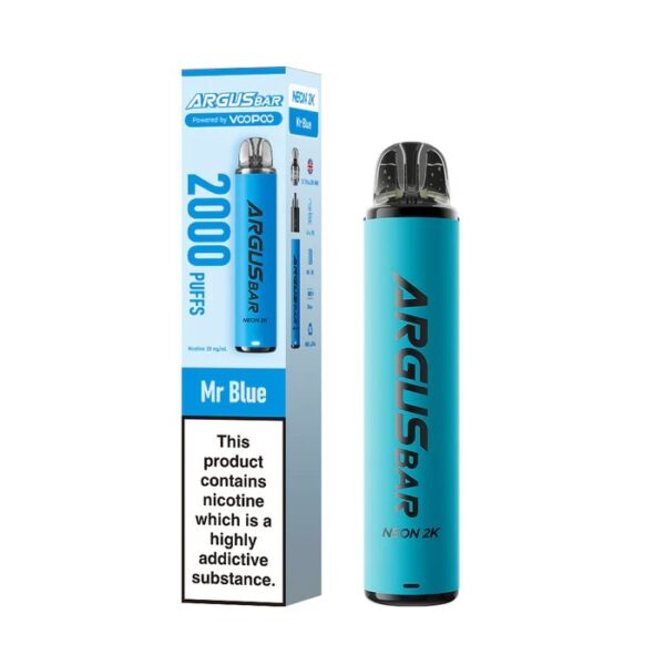 VOOPOO ARGUS BAR NEON 2K PREFILLED POD VAPE KIT 20MG - Image 12