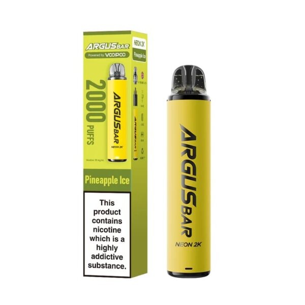 VOOPOO ARGUS BAR NEON 2K PREFILLED POD VAPE KIT 20MG - Image 14