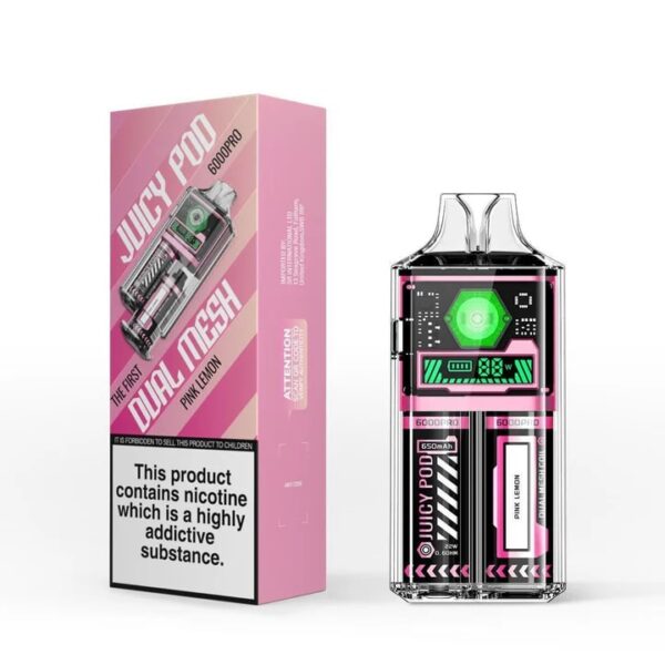 JUICY POD 6000 PRO DUAL MESH PREFILLED POD VAPE KIT 20MG - Image 10