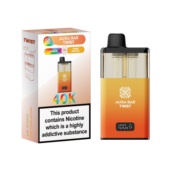 AURA BAR TWIST 40K PREFILLED POD VAPE KIT BY CRYSTAL PRIME 20MG - Image 20