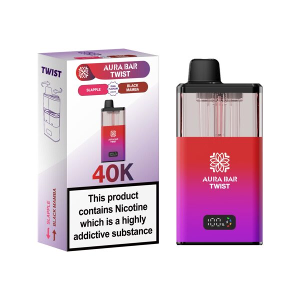 AURA BAR TWIST 40K PREFILLED POD VAPE KIT BY CRYSTAL PRIME 20MG - Image 22