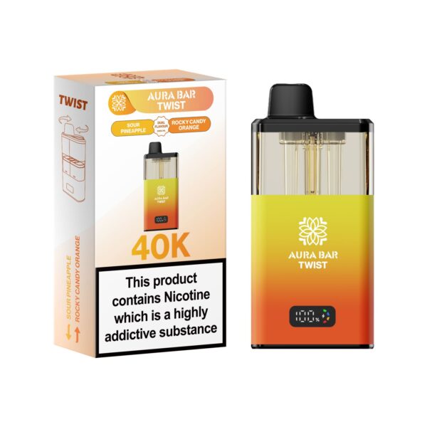AURA BAR TWIST 40K PREFILLED POD VAPE KIT BY CRYSTAL PRIME 20MG - Image 24