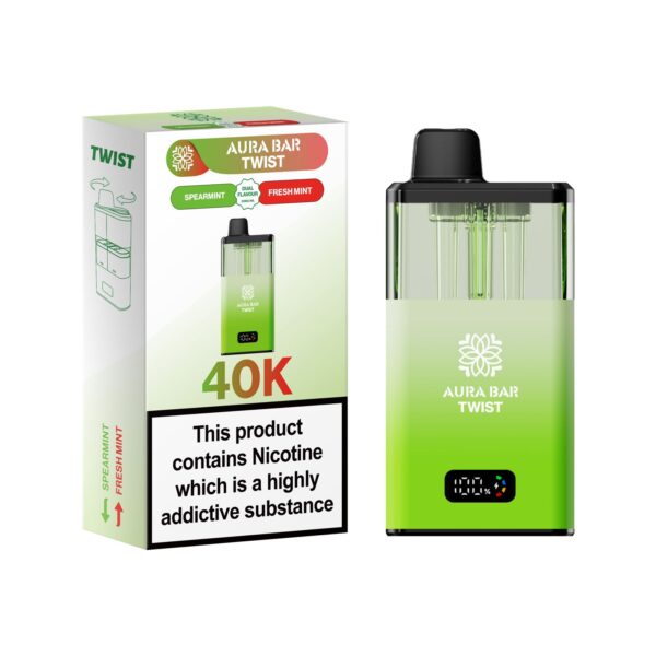 AURA BAR TWIST 40K PREFILLED POD VAPE KIT BY CRYSTAL PRIME 20MG - Image 26