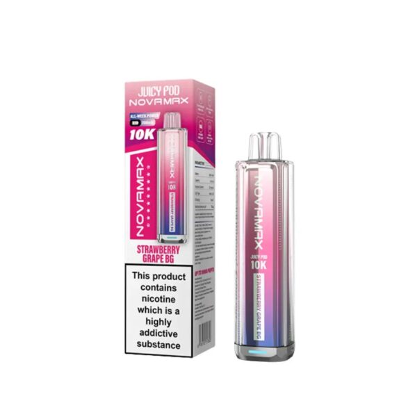 JUICY POD NOVAMAX 10K PREFILLED POD VAPE KIT 20MG - Image 2