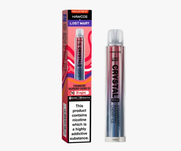 HAWCOS X LOST MARY CRYSTAL PRO 600 PREFILLED POD VAPE KIT 20MG - Image 4