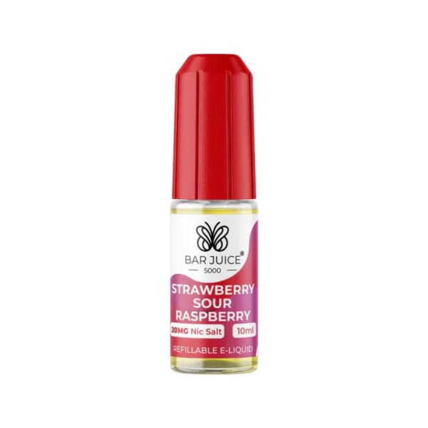 STRAWBERRY SOUR RASPBERRY 10ML NIC SALT BAR JUICE 5000