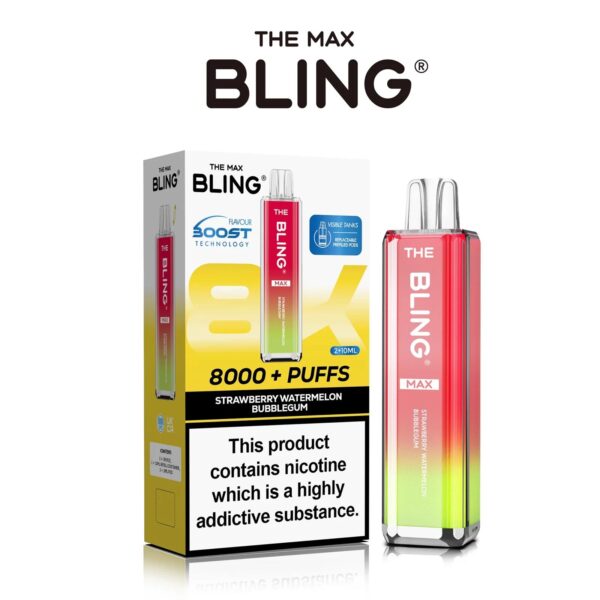 THE CRYSTAL BLING MAX 8000 PREFILLED POD VAPE KIT 20MG - Image 12