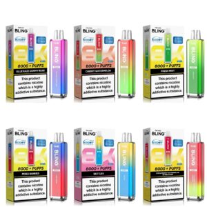 THE CRYSTAL BLING MAX 8000 PREFILLED POD VAPE KIT 20MG