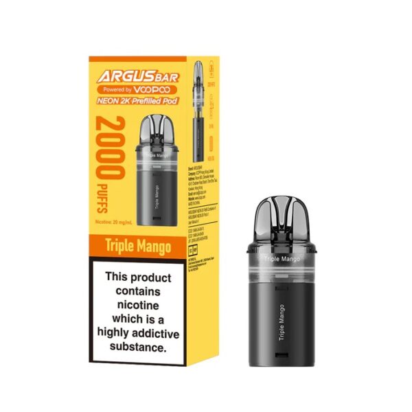 VOOPOO ARGUS BAR NEON 2K PREFILLED POD 20MG - Image 10