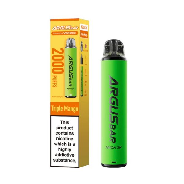 VOOPOO ARGUS BAR NEON 2K PREFILLED POD VAPE KIT 20MG - Image 18
