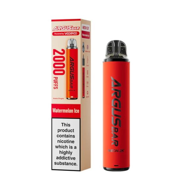 VOOPOO ARGUS BAR NEON 2K PREFILLED POD VAPE KIT 20MG - Image 20