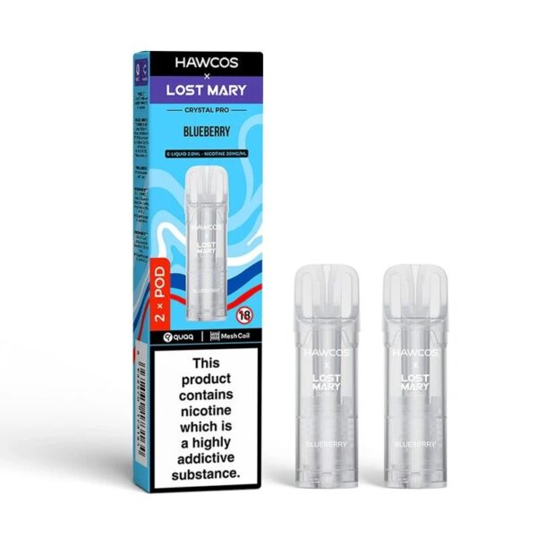 HAWCOS X LOST MARY CRYSTAL PRO 600 PREFILLED PODS 20MG (2 PACK) - Image 4