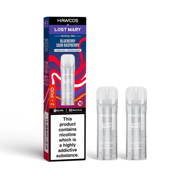 HAWCOS X LOST MARY CRYSTAL PRO 600 PREFILLED PODS 20MG (2 PACK) - Image 5