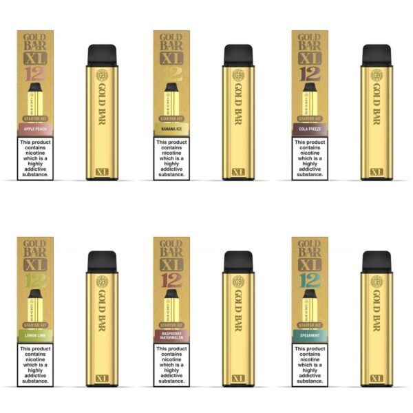 GOLD BAR XL 10K PREFILLED POD VAPE KIT 20MG