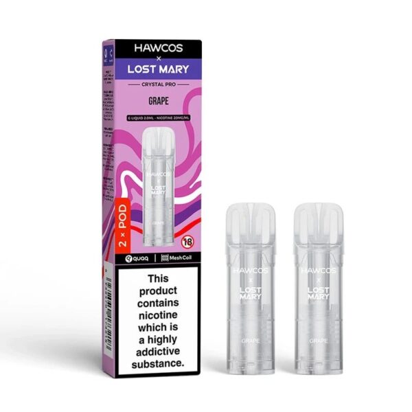 HAWCOS X LOST MARY CRYSTAL PRO 600 PREFILLED PODS 20MG (2 PACK) - Image 9