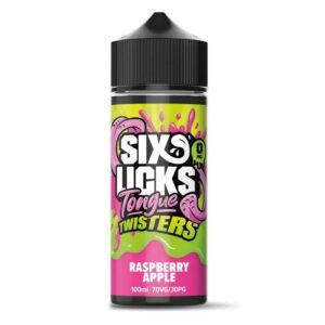 RASPBERRY APPLE TONGUE TWISTERS 100ML E LIQUID SIX LICKS