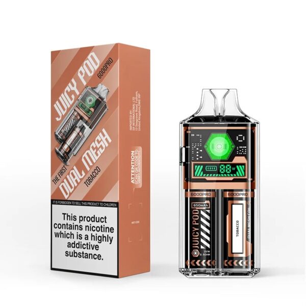 JUICY POD 6000 PRO DUAL MESH PREFILLED POD VAPE KIT 20MG - Image 30