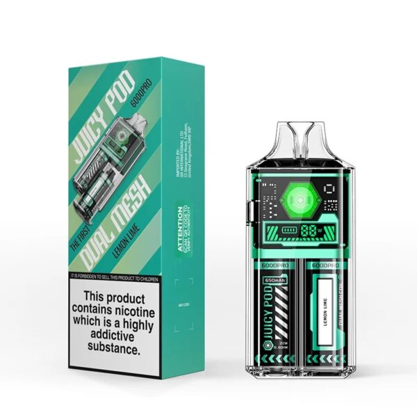 JUICY POD 6000 PRO DUAL MESH PREFILLED POD VAPE KIT 20MG - Image 14