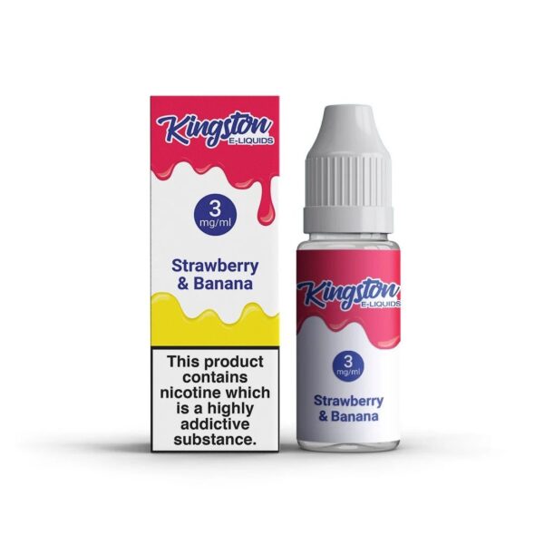 STRAWBERRY & BANANA 10ML E LIQUID (50/50) KINGSTON PACK OF 10