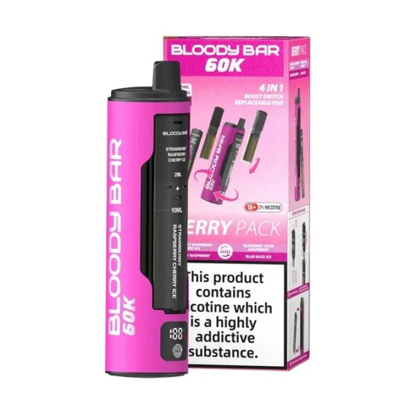 BLOODY BAR 60K 4 IN 1 PREFILLED POD VAPE KIT 20MG - Image 2