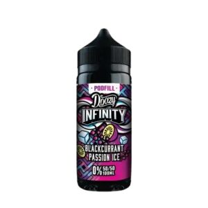BLACKCURRANT PASSION ICE 50/50 100ML E LIQUID DOOZY INFINITY PODFILL