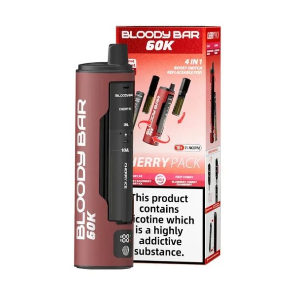 BLOODY BAR 60K 4 IN 1 PREFILLED POD VAPE KIT 20MG - Image 6
