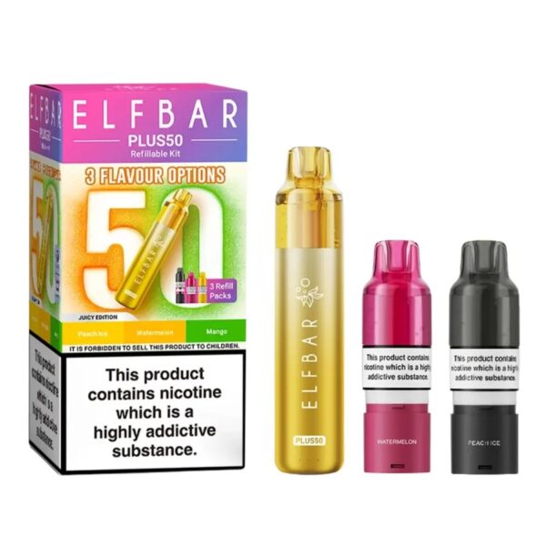 ELF BAR PLUS 50 PREFILLED POD VAPE KIT 20MG - Image 14