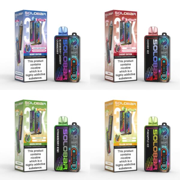 SOLO BAR 30K PREFILLED POD VAPE KIT 20MG