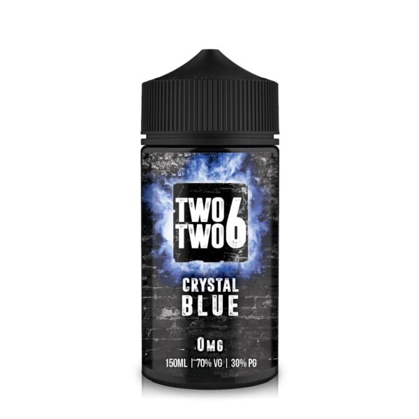 CRYSTAL BLUE 150ML E LIQUID TWO TWO 6 EXP