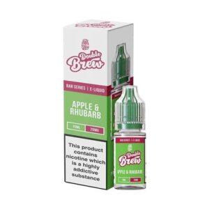 APPLE & RHUBARB 10ML NIC SALT  DOUBLE BREW BAR SERIES