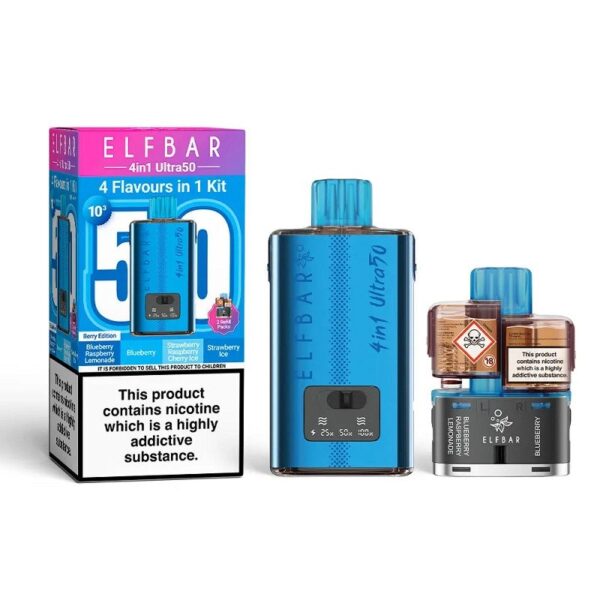 ELF BAR 4 IN 1 ULTRA 50 PREFILLED POD VAPE KIT 20MG - Image 2
