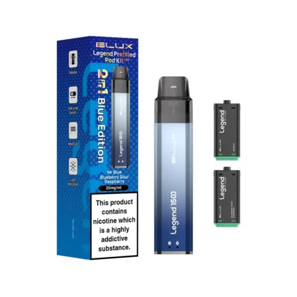 ELUX LEGEND 2 IN 1 1500 PREFILLED POD VAPE KIT 20MG - Image 2