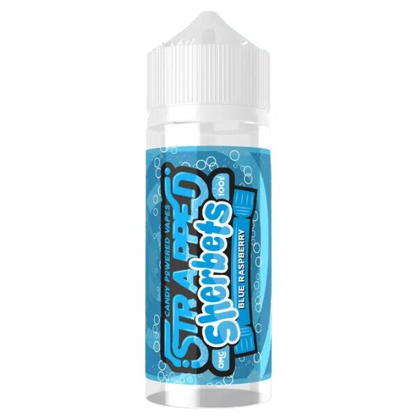 BLUE RASPBERRY 100ML E LIQUID BY STRAPPED